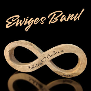 personalisiertes Unendlichkeitszeichen aus Holz Wohnzimmerdeko