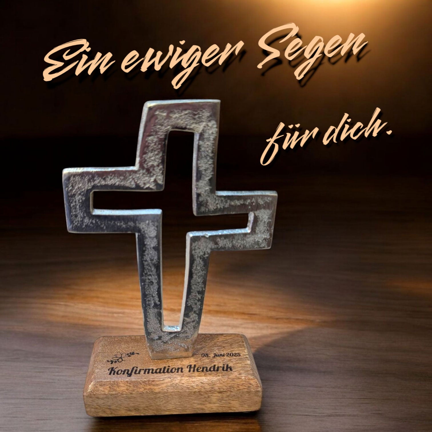 personalisiertes Kreuz 10x17x5 cm mit Wunschgravur