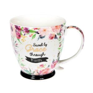 Tasse Vintage Blumen Saved by Grace