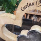 Herz Deko Holz silber Metall liegend 26cm groß