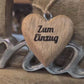 personalisiertes Holzhaus Deko mit Schriftzug "Heimat" 40x23x5 cm