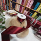 Satinband 50 mm x 25 m bordeaux