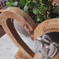 Dekoration Liebespaar silber mit Holzherz 27cm