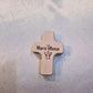 personalisiertes Handkreuz 6cm mit Gravur auf der Rückseite Einschulungsgeschenk