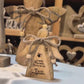 Holzengel klein mit Namens-Gravur aus Mangoholz 10cm mit Schleife | personalisiertes Geschenk