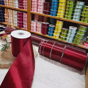 Satin Tischband 100 mm x 25 m bordeaux