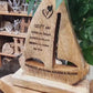 Segelboot aus Holz 22cm personalisiertes Geschenk