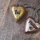 Holzherz 5x5 cm rosegold personalisiertes Geschenk