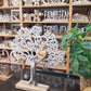 Lebensbaum mit Gravur  Metall mit Holzsockel
