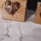 Windlicht Herz 12cm mit personalisiertem Holzherz