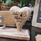 Holzherz Schriftzug "Love" 25x12x5 cm personalisiertes Geschenk