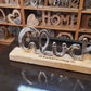 personalisierte Deko mit Schriftzug "Glück" 25x10 cm klein