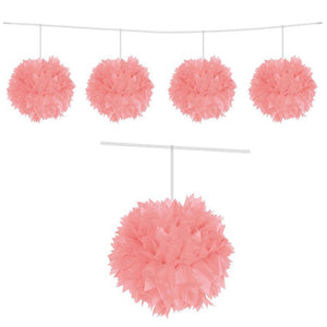 PomPom Girlande rosa 12cm/3m