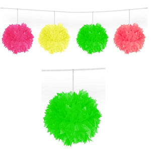 PomPom Girlande neon 12cm/3m