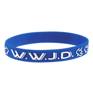 Armband "W.W.J.D. Taube What would Jesus do?" blau