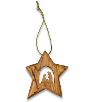 Baumschmuck "Stern mit Krippe"