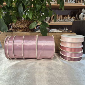 Satinband 38 mm x 25 m helles altrosa