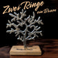 personalisierter Deko-Baum mit Herzen 15x20 cm - Geschenk mit Gravur